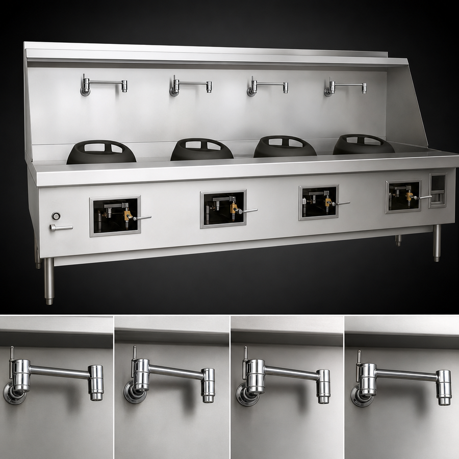 Four Swing Faucets