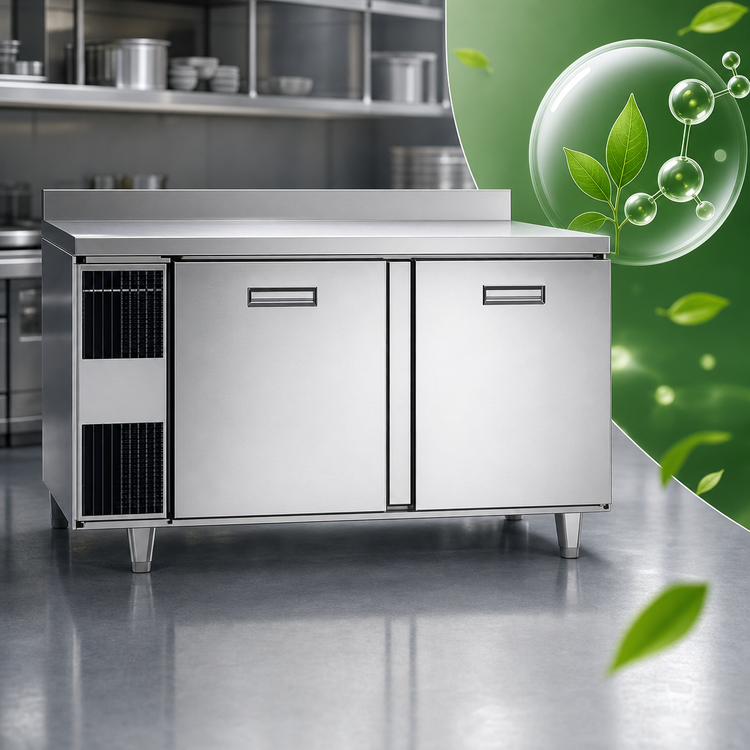 Product image #4 for Randell 9205F-290 Two-Section Worktop Freezer with 21" and 27" Doors