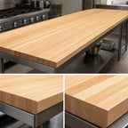 Thumbnail image #4 for John Boos Boos Block KCT9625-V 96" x 25" x 1-1/2" Northern Hard Rock Maple Edge-Grain Kitchen Countertop, Varnique Finish, No Backsplash