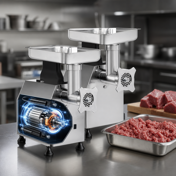 Product image #4 for Chefmate #12 Stainless Steel Bench Meat Chopper, 250 lb. per Hour, 1 HP, 115V