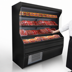 Thumbnail image #4 for Howard-McCray 32E Series SC-M32E-4-B-LED 50-Inch Self-Contained Meat Open Merchandiser, 3-Tier Vertical Case, Black, LED Lighting