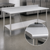 Thumbnail image #4 for Eagle Deluxe Series Stainless Steel Work Table with 4-1/2 Inch Backsplash and Adjustable Undershelf, 84 x 24 Inches