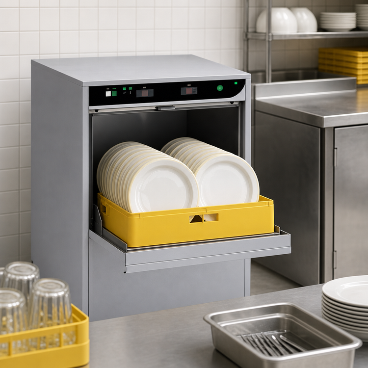 Product image #4 for Jet-Tech High-Temperature Undercounter Dishwasher with Built-In Booster, 20 Racks/Hour