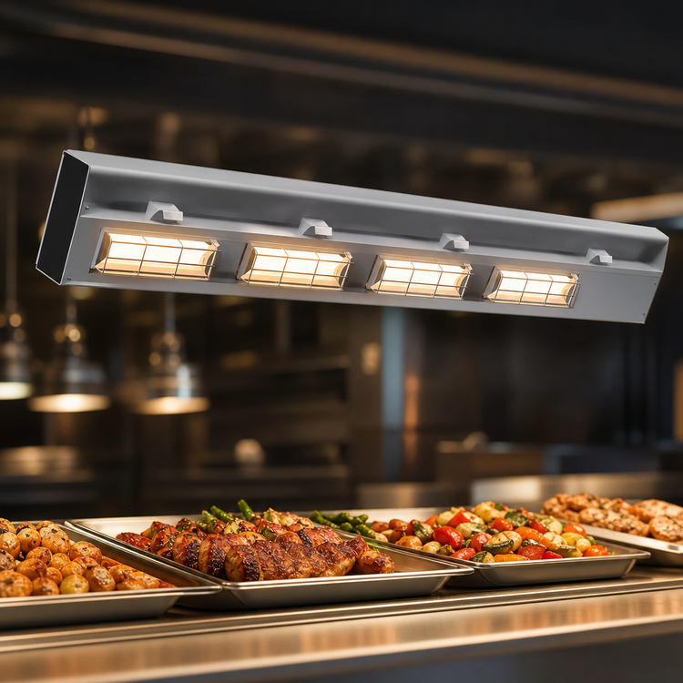 Product image #4 for Hatco Ultra-Glo 42-Inch Lighted Double Ceramic Tile Infrared Foodwarmer Strip Heat Lamp