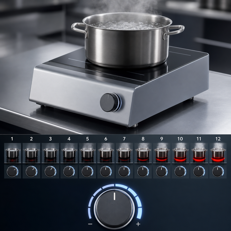 Product image #4 for Garland Instinct Induction Countertop Single Hob Commercial Cooktop, 1 Burner, 3.5 kW