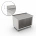Thumbnail image #4 for John Boos Open Front Cabinet Base Stainless Steel Work Table, 36 Inch x 30 Inch, 1-1/2 Inch Rear Riser