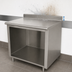 Thumbnail image #4 for Advance Tabco 84-Inch x 30-Inch Stainless Steel Work Table with Open Front Cabinet Base and 5-Inch Backsplash