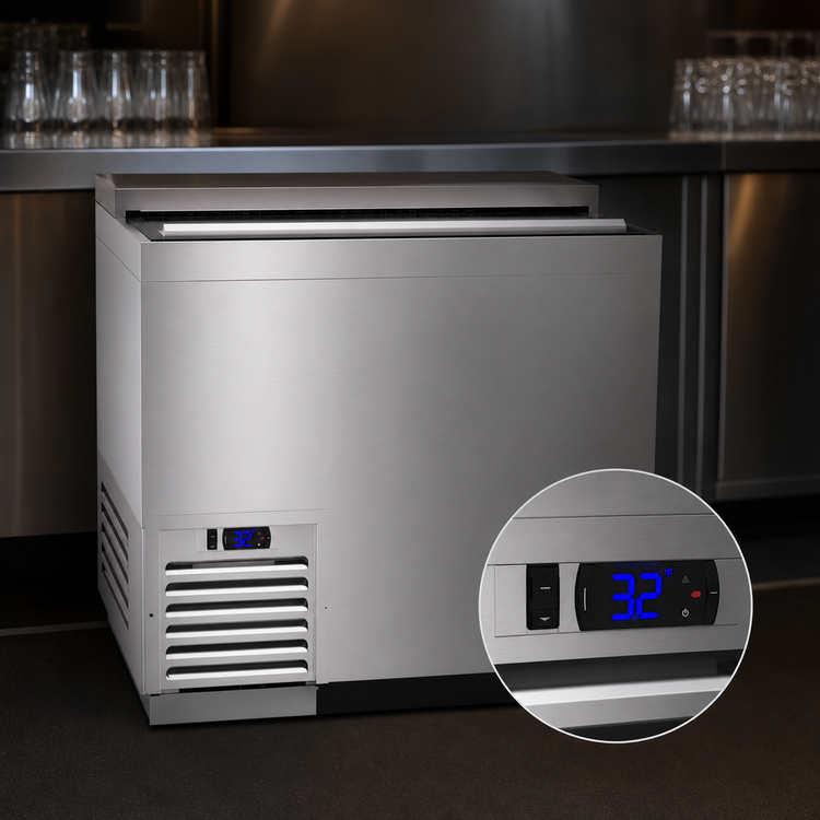 Product image #4 for Krowne MC36S 36-Inch Slide-Top Underbar Glass Froster with Self-Contained Refrigeration
