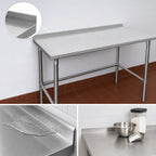 Thumbnail image #4 for John Boos Stallion ST4R1.5-36144GBK Stainless Steel Work Table, Open Base, 14-Gauge 300 Series Top, Rear Up-Turn, 144 x 36 Inches