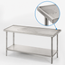Thumbnail image #4 for Advance Tabco 108 Inch x 30 Inch 14-Gauge 304 Stainless Steel Work Table with Galvanized Undershelf and Non-Drip Edge