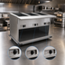 Thumbnail image #4 for Spec-Master PHT3OB-240 Portable Electric Hot Food Table with 3 Open Wells, 240V