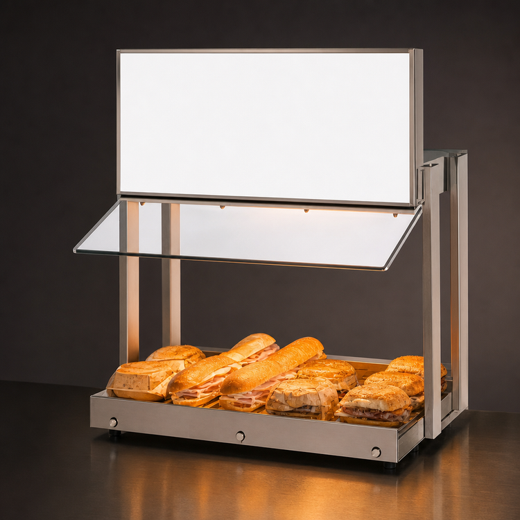 Product image #4 for Hatco Glo-Ray® Single Horizontal Shelf Countertop Display Warmer with Heated Base and Infrared Top Heat