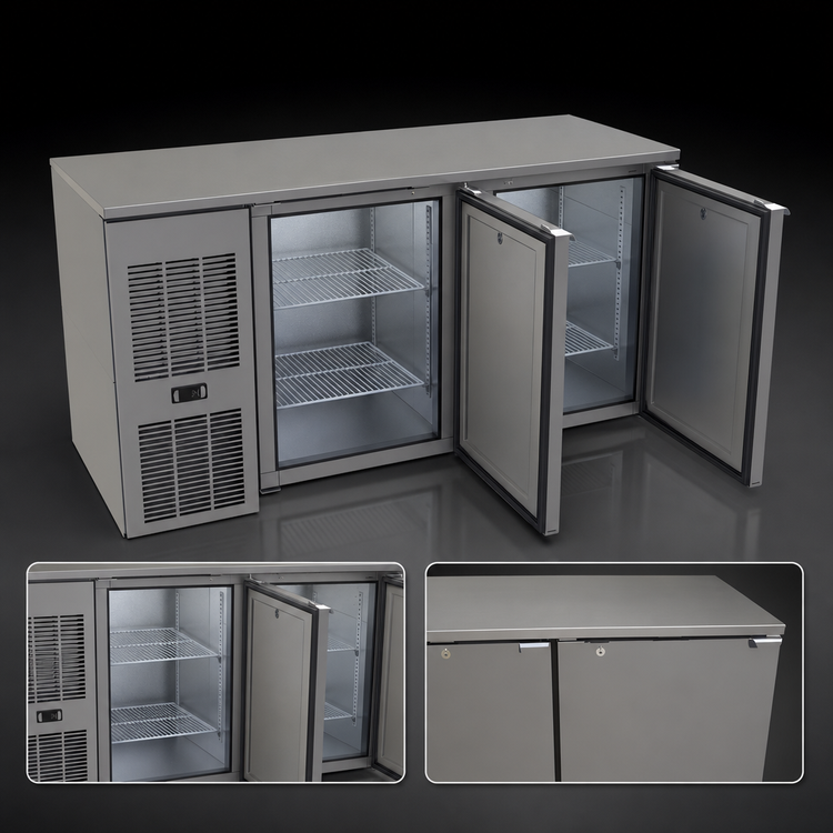 Product image #4 for Glastender C1FL52-UC 52-Inch Two-Section One-Zone Front-Serviced Undercounter Cooler with Stainless Steel Top