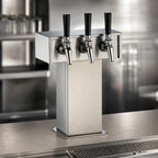Thumbnail image #4 for Perlick Corporation 4006-3B2 Extra-High Countertop 3-Faucet Glycol-Cooled Tee Draft Beer Tower, Stainless Steel