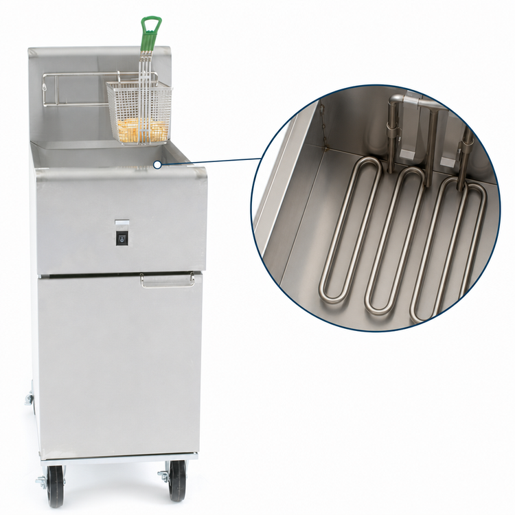 Product image #4 for Dean Super Runner Value SR114E Electric Open Pot Floor Fryer, 40 lb. Capacity
