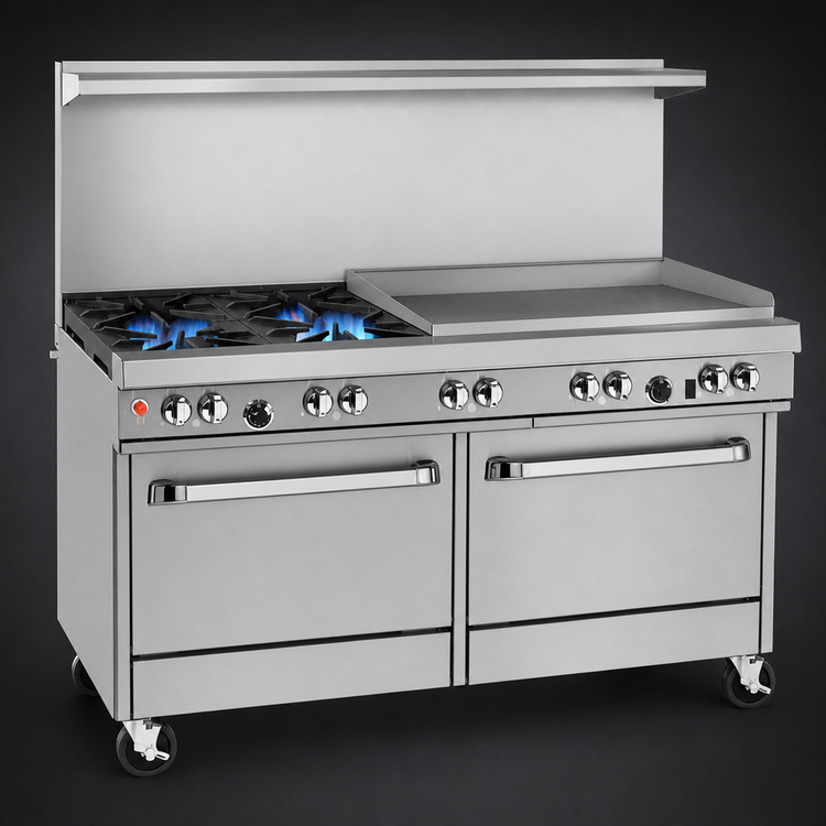 Product image #4 for Southbend Ultimate 60-Inch Gas Restaurant Range with 48-Inch Griddle and 2 Standard Ovens