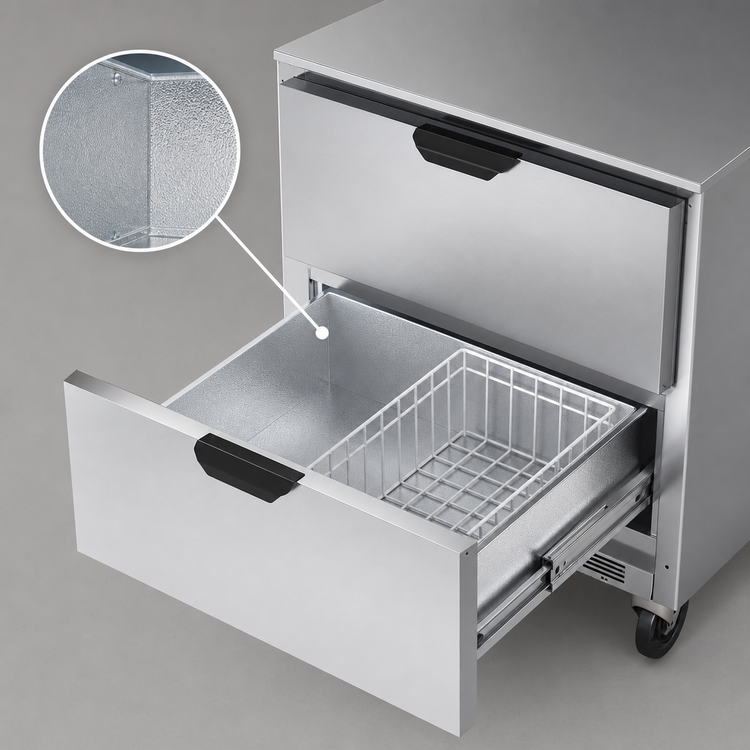 Product image #4 for Beverage-Air 32-Inch One-Section Undercounter Drawer Freezer, 7.2 Cu. Ft.