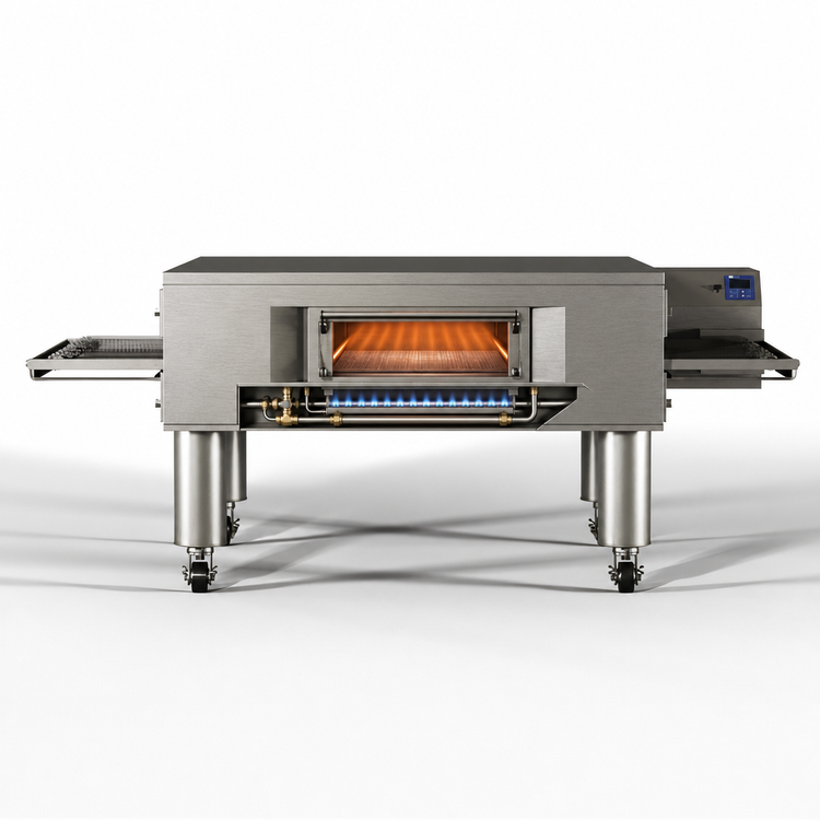 Product image #4 for Middleby Marshall X70G-CO Energy Management Single-Deck Natural Gas Conveyor Pizza Oven, 70-Inch Chamber, 32-Inch Belt