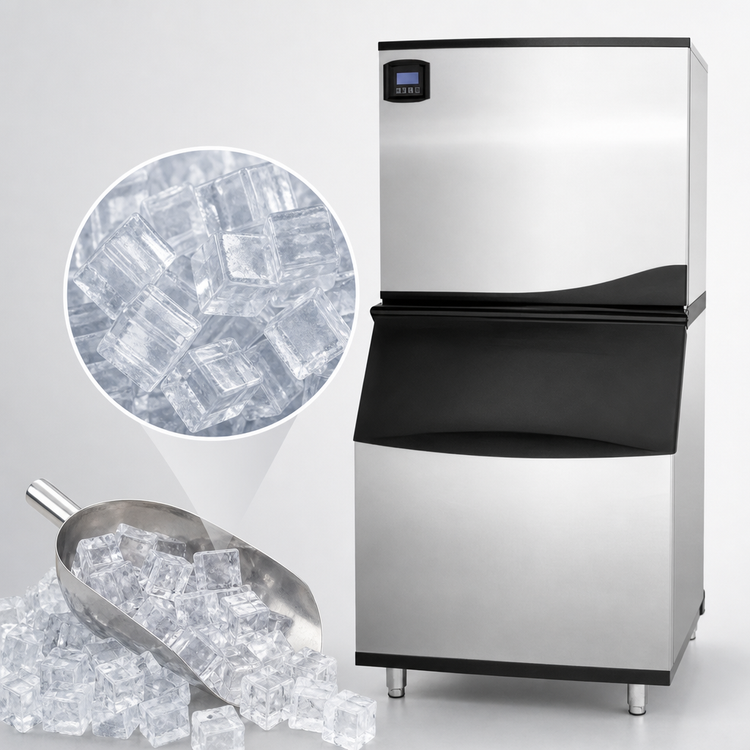 Product image #4 for Maxx Ice Intelligent Series 30-Inch Air-Cooled Stainless Steel Modular Ice Machine with 470 lb Storage Bin, Full Dice Cube, 521 lb/24 Hr
