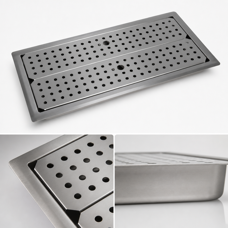 Product image #4 for Drop-In Stainless Steel Drain Pan Trough, 36 x 12 Inches