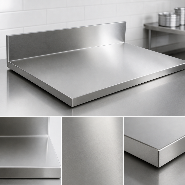Product image #4 for John Boos Stainless Steel Countertop with 6-Inch Boxed Backsplash, 60 x 30 Inches