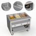 Thumbnail image #4 for Thurmaduke TEHF-46 46-Inch Mobile Electric Hot Food Unit with 3 Sealed Wells