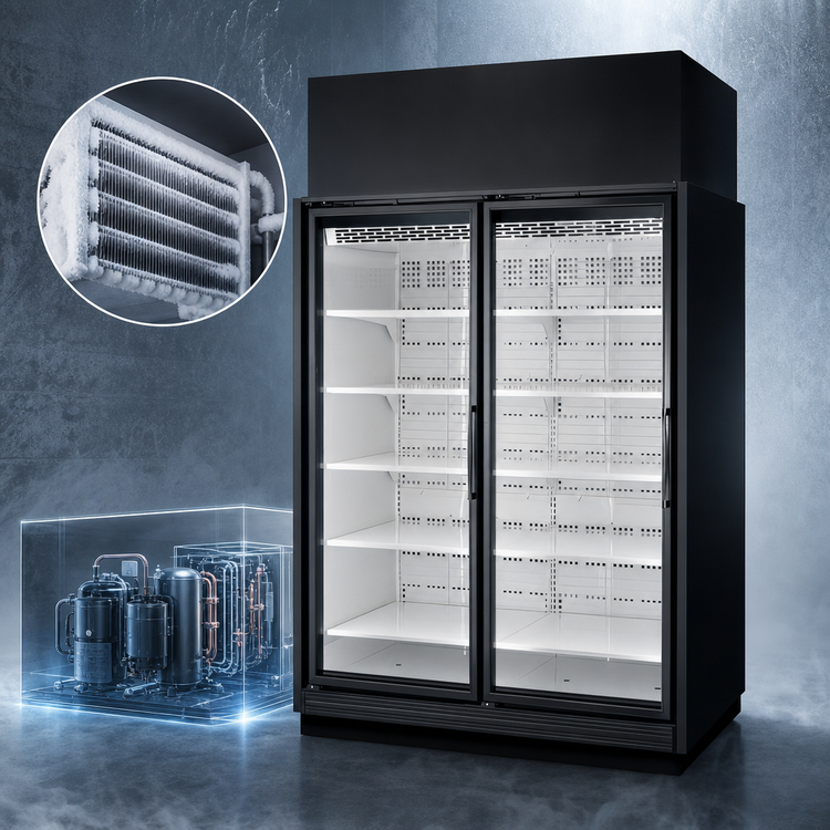 Product image #4 for True Two-Section Low Temp Glass Door Freezer Merchandiser, Self-Contained, 77.9 Cu. Ft.