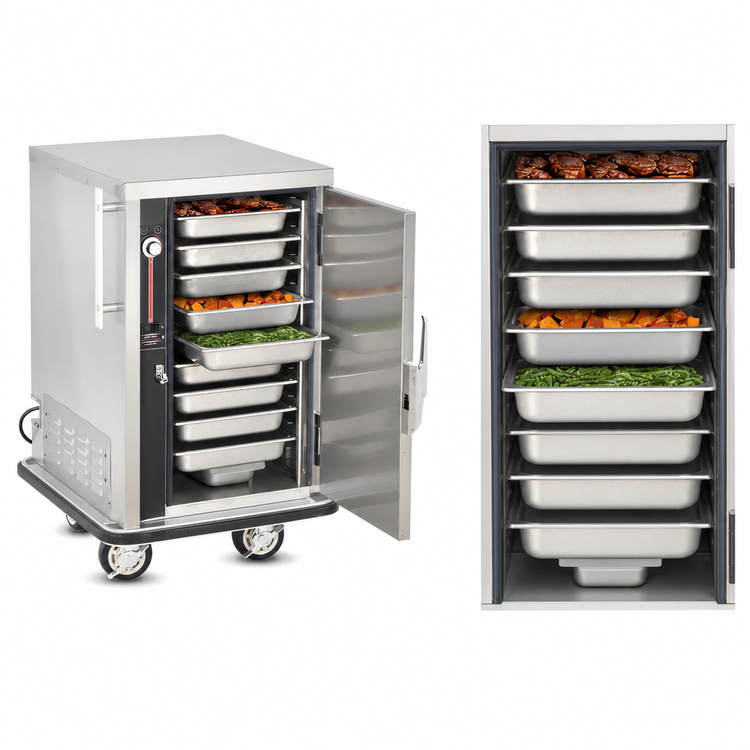 Product image #5 for Mobile Heated Holding Cabinet with Humi-Temp Heat & Humidity System, 8 Full-Size Pan Capacity