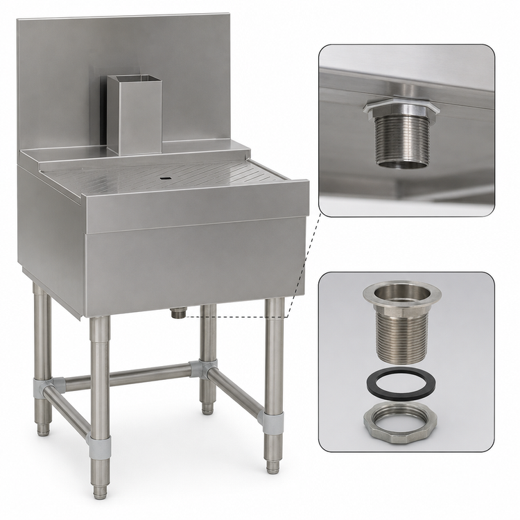 Product image #4 for Eagle Group Spec-Bar 18" x 24" Underbar Beer Drainer with Removable Stainless Steel Insert