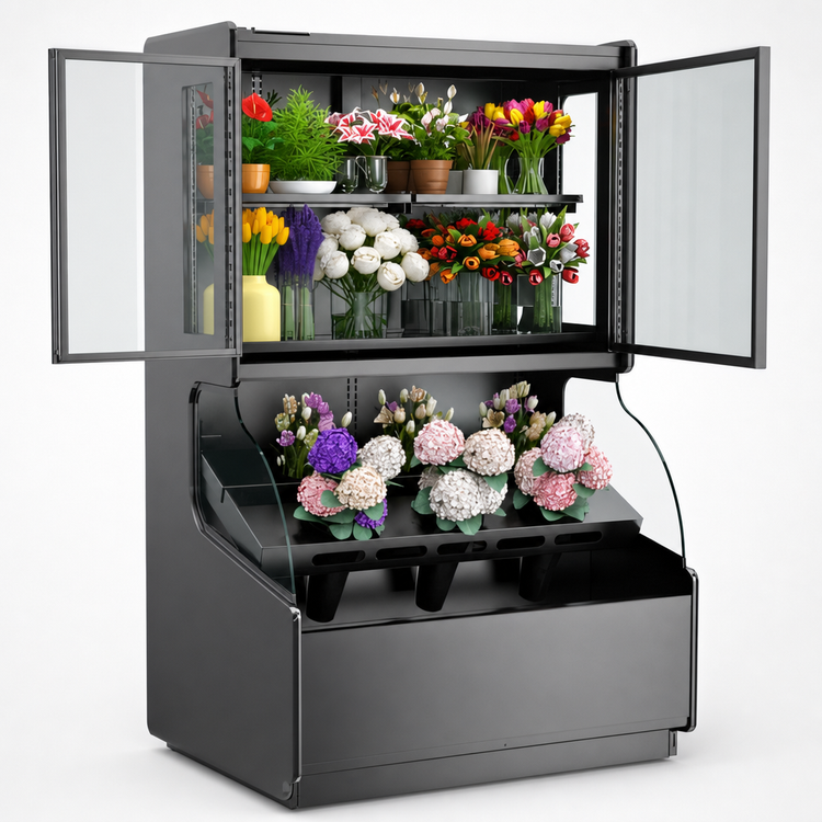 Product image #4 for Allure Self-Service Refrigerated Combination Merchandiser, 74-1/4 Inch Wide Vertical Case, Remote DX