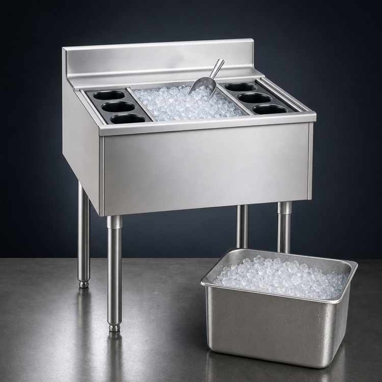 Product image #4 for Eagle Group 2200 Series Underbar Cocktail Unit with 16-Inch Insulated Ice Bin