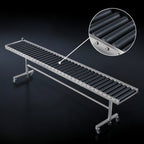 Thumbnail image #4 for Dinex DXIESRC6 6-Foot Mobile Cantilever Tray Make-Up Conveyor with PVC Rollers and Stainless Steel Frame