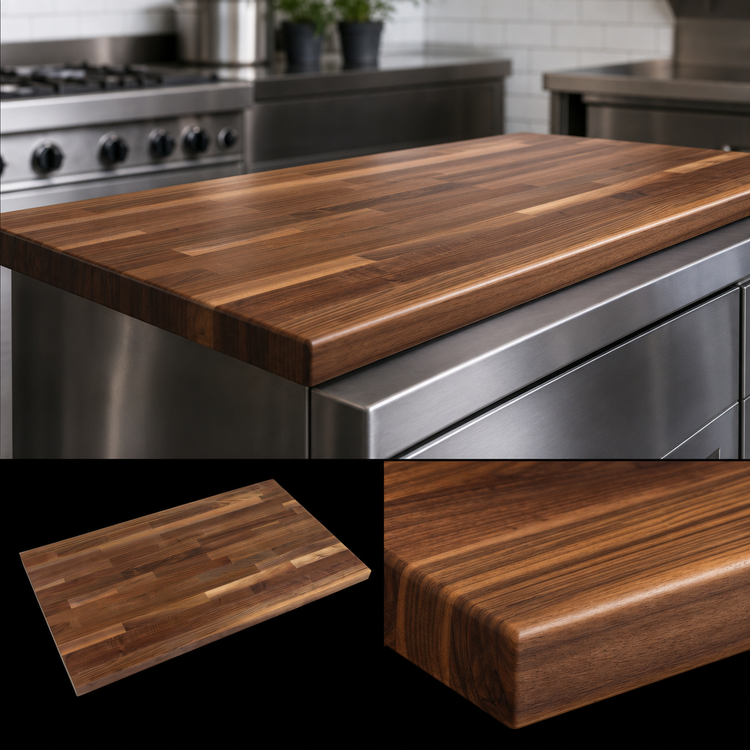Product image #4 for Boos Block American Black Walnut Kitchen Countertop, 60 x 32 x 1-1/2 Inch, Varnique Finish