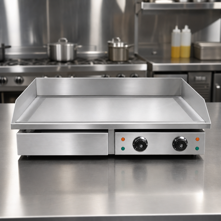 Product image #4 for Omcan USA CE-CN-4400 Electric Countertop Griddle with Dual Thermostats, 28.5 x 15.75-Inch Cooking Surface