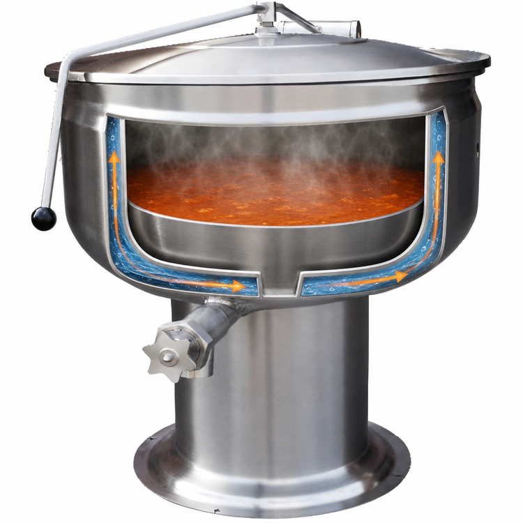 Product image #4 for Crown DP-20F 20 Gallon Direct Steam Full Jacketed Stationary Kettle