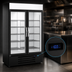Thumbnail image #4 for Beverage-Air MarketMax Two-Section Hinged Glass Door Merchandiser Freezer, 46.2 Cu. Ft., Black, Bottom Mount