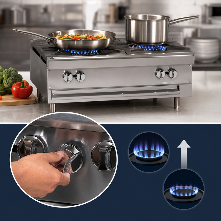 Product image #4 for Southbend HDO-12 12-Inch Gas Countertop Hot Plate with 2 Open Burners