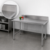 Thumbnail image #4 for Advance Tabco 84-Inch x 24-Inch 14-Gauge 304 Stainless Steel Work Table with 5-Inch Backsplash