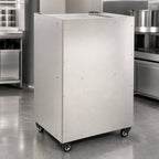 Thumbnail image #5 for Winco Benchmark 30087 Stainless Steel Pedestal Base with Shelf and Casters for Silver Screen 8 oz Popcorn Machines