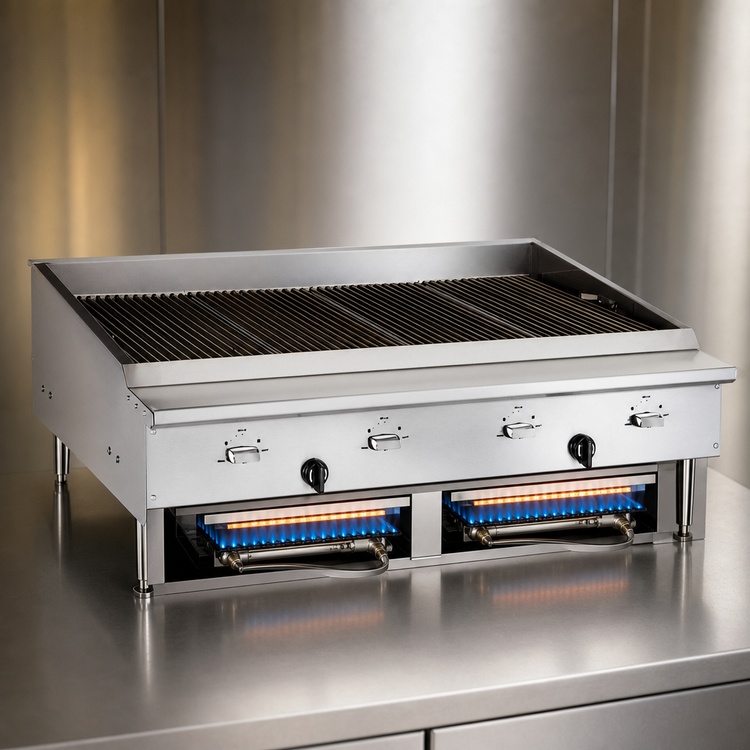 Product image #4 for Vulcan IRX Technology VTEC25 Countertop Gas Infrared Charbroiler, 25-1/2 Inch, 2 Burners