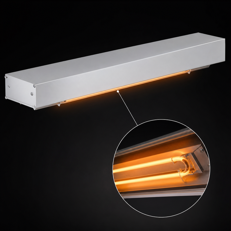 Product image #4 for Hatco Glo-Ray 18-Inch Single Infrared Strip Heater, Unlighted, Aluminum, 350W, 120V