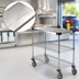 Thumbnail image #4 for Chain Reaction Drive-Thru 3-Tier Order Staging Cart with 30 x 14 Inch Stainless Steel Top