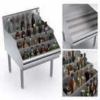 Thumbnail image #4 for Krowne Royal Series KR24-24RD Freestanding Underbar Liquor Bottle Display, 24-Bottle Capacity, 4 Steps, Stainless Steel
