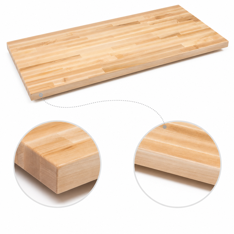 Product image #4 for Boos Block Northern Hard Rock Maple Blended Rails Edge Grain Kitchen Countertop, 144 x 30 x 1-1/2 Inches, Varnique Finish