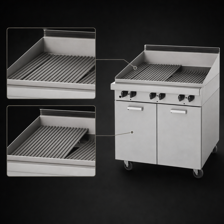 Product image #4 for Garland Master Series 17-Inch Gas Modular Charbroiler with Briquettes and Reversible Grates