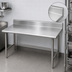 Thumbnail image #4 for Advance Tabco TKMS-249 108-Inch x 24-Inch 16-Gauge 304 Stainless Steel Work Table with 5-Inch Backsplash
