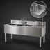 Thumbnail image #4 for Eagle Group 1800 Series 3-Compartment Underbar Sink Unit with 12-Inch Right Drainboard, 48-Inch Wide, 304 Stainless Steel