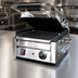 Thumbnail image #4 for Omcan USA Single Commercial Panini Press with Grooved Cast Iron Plates, 10 x 11 Inch Cooking Surface, 120V