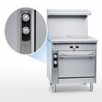 Thumbnail image #4 for Imperial (Middleby) Spec Series IHR-1FT 36-Inch Heavy-Duty Commercial Gas French Top Range with Standard Oven