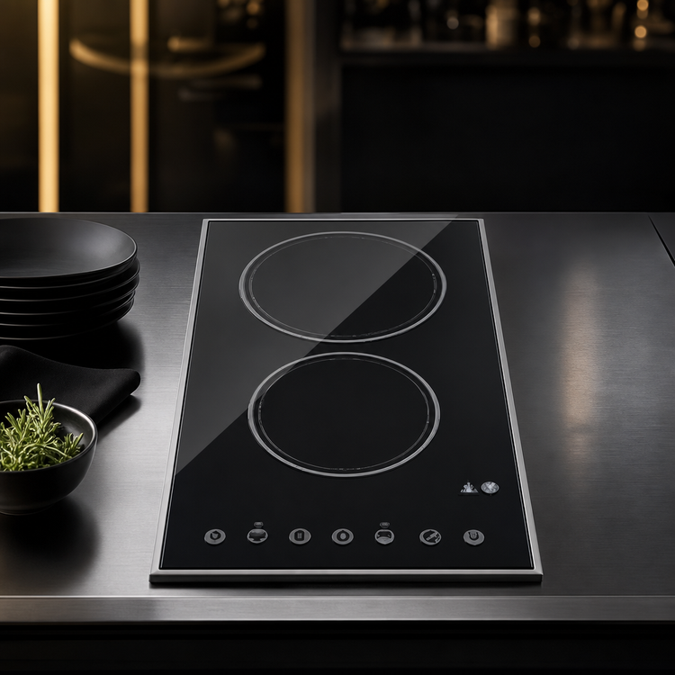 Product image #4 for Summit Commercial CR2B23T3B 11.38-Inch Drop-In Radiant Electric Cooktop — 2-Burner Schott Ceramic Glass Surface